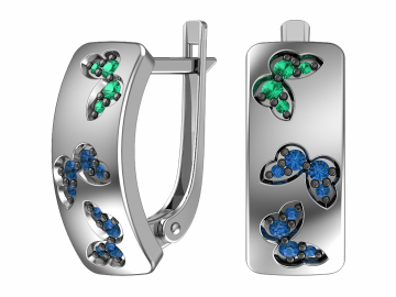 Ohrringe aus 925er Sterling Silber mit Zirkonia 