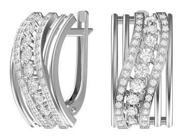 Ohrringe aus 925er Sterling Silber mit Zirkonia 