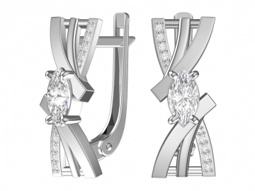 Ohrringe aus 925er Sterling Silber mit Zirkonia 