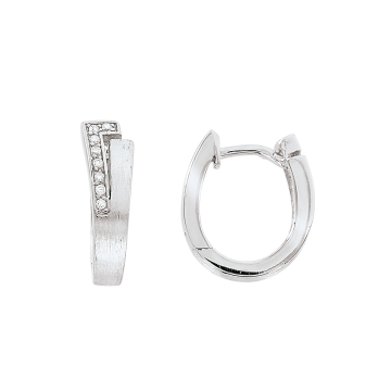 Creolen aus 925er Sterling Silber mit Zirkonia 