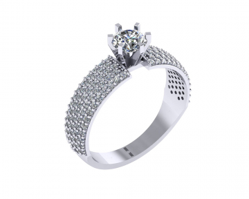 Silver ring with zirconia 