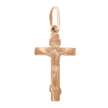 Cross from red gold of 585 assay value 