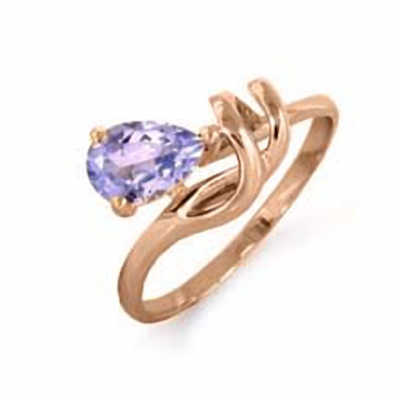 Rotgold 585° Damenring mit Amethyst 