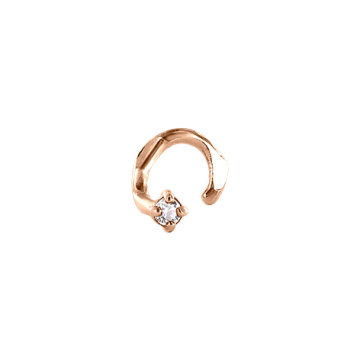 Пирсинг для Носа из красного Золота 585 пробы с Фианитом 