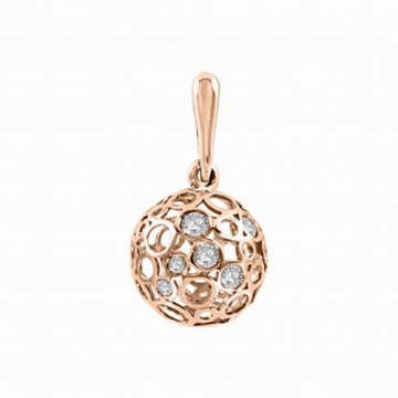 Anhänger aus Rotgold 585 mit Zirkonia 