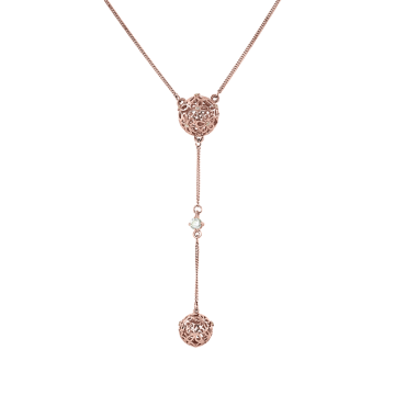 Collier aus Rotgold 585°/ Zirkonia, Swarovski Kristall 