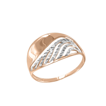 Lady´s ring in red gold of 585 assay value 