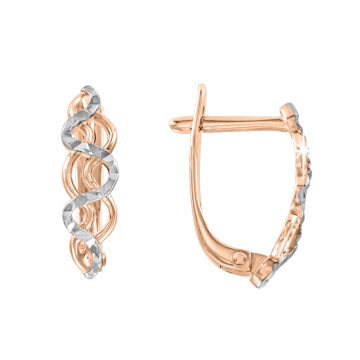 Ohrringe aus Rot/ Weißgold 585° 