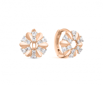 Ohrhänger aus Rotgold 585° mit Zirkonia 