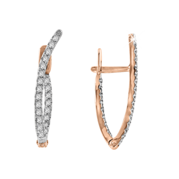 Ohrhänger aus Rotgold 585° mit Zirkonia 