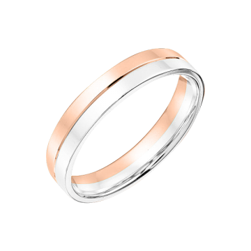 Trauring aus Rot/ Weißgold 585° 