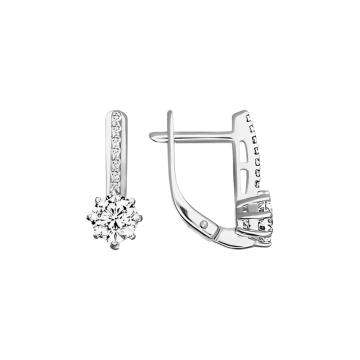 Weißgold 585° Ohrringe mit Zirkonia 