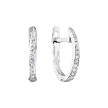 Weißgold 585° Ohrringe mit Brillanten 