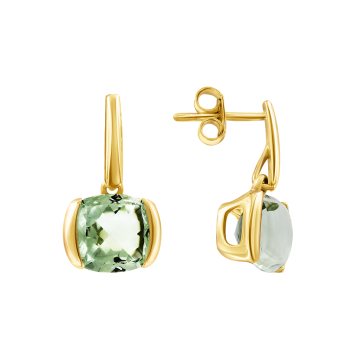 Gelb gold 585° (14K) Kinder Ohrstecker mit Amethyst 