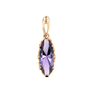 Anhänger aus Rotgold 585° mit Amethyst 